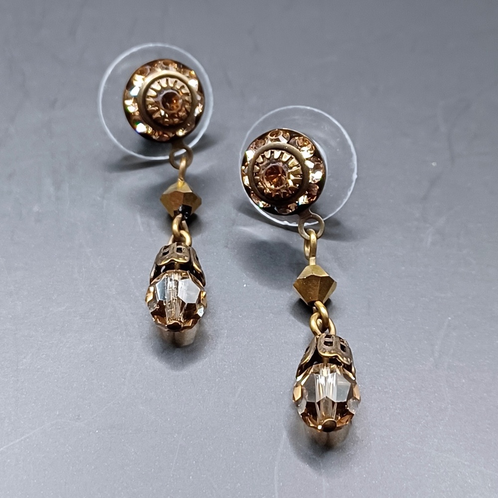 Vintage Swarovski crystal drop earrings